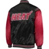 Miami Heat Starter The Enforcer Satin Varsity Jacket