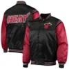 Miami Heat Starter The Enforcer Satin Varsity Jacket