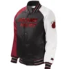 Miami Heat Starter Youth Raglan Multi Colored Varsity Jacket