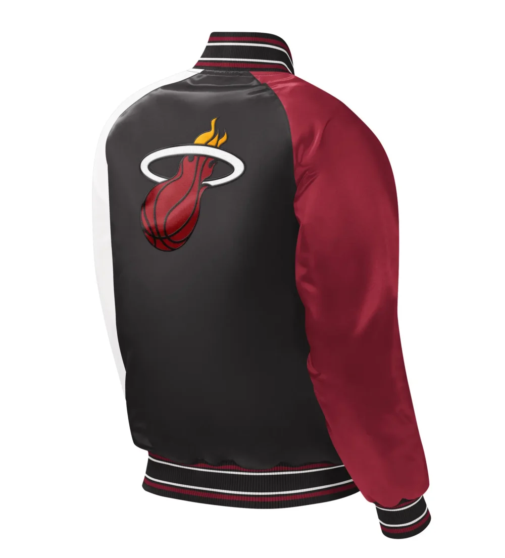 Miami Heat Starter Youth Raglan Multi Colored Varsity Jacket