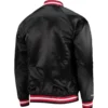 Miami Heat Throwback Wordmark Raglan Satin Varsity Jacket