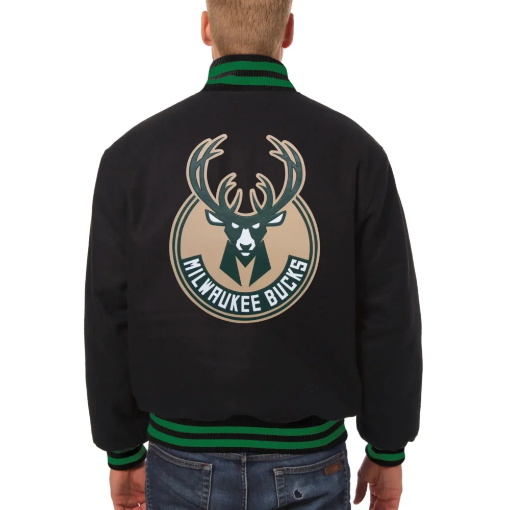 Milwaukee Bucks Embroidered Wool Varsity Jacket