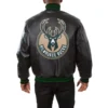 Milwaukee Bucks Team Color Leather Varsity Jacket