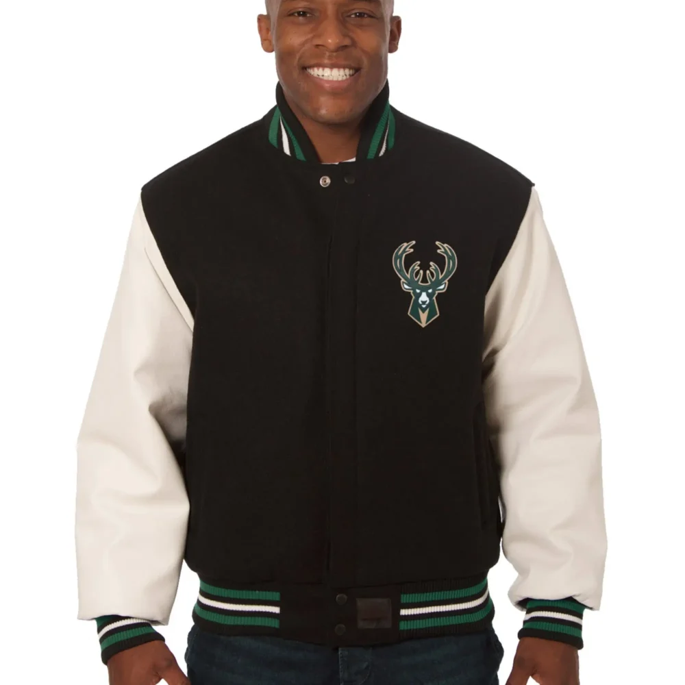 Milwaukee Bucks Domestic Wool and Leather Jacket