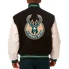 Milwaukee Bucks Domestic Wool and Leather Jacket