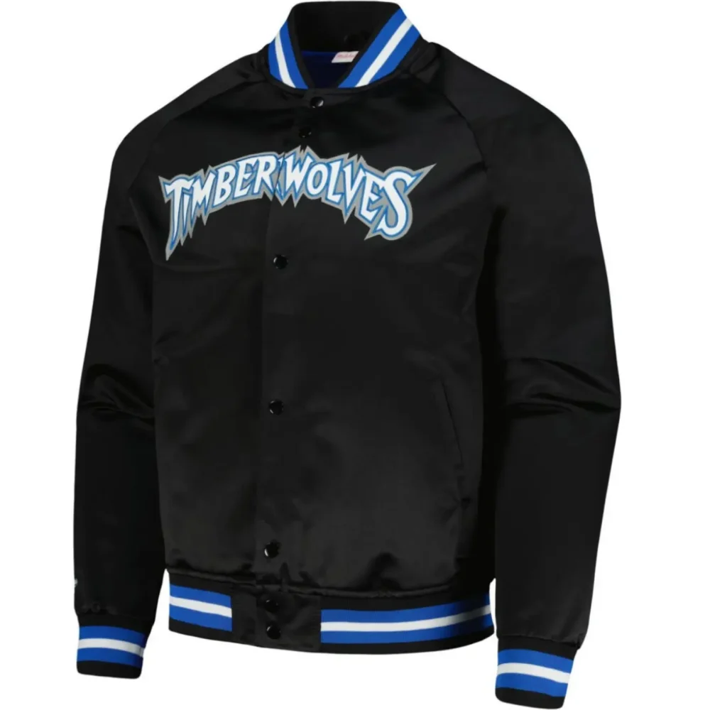 Minnesota Timberwolves Classics Satin Varsity Jacket