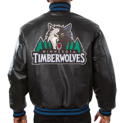 Minnesota Timberwolves Domestic Leather Varsity Jacket