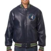 Minnesota Timberwolves Navy Blue Wool Varsity Jacket