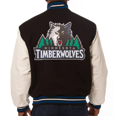 Minnesota Timberwolves Wool & Leather Jacket