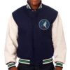 Minnesota Timberwolves Wool & Leather Varsity Jacket