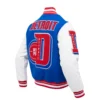 NBA Detroit Pistons Mashup Men’s Rib Wool Varsity Jacket