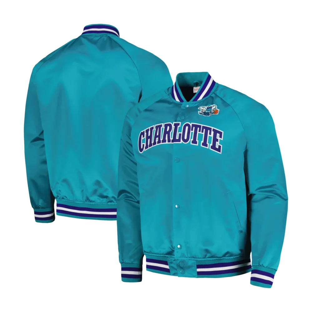 Charlotte Hornets Classics Satin Varsity Jacket