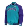 Charlotte Hornets Satin Varsity Jacket