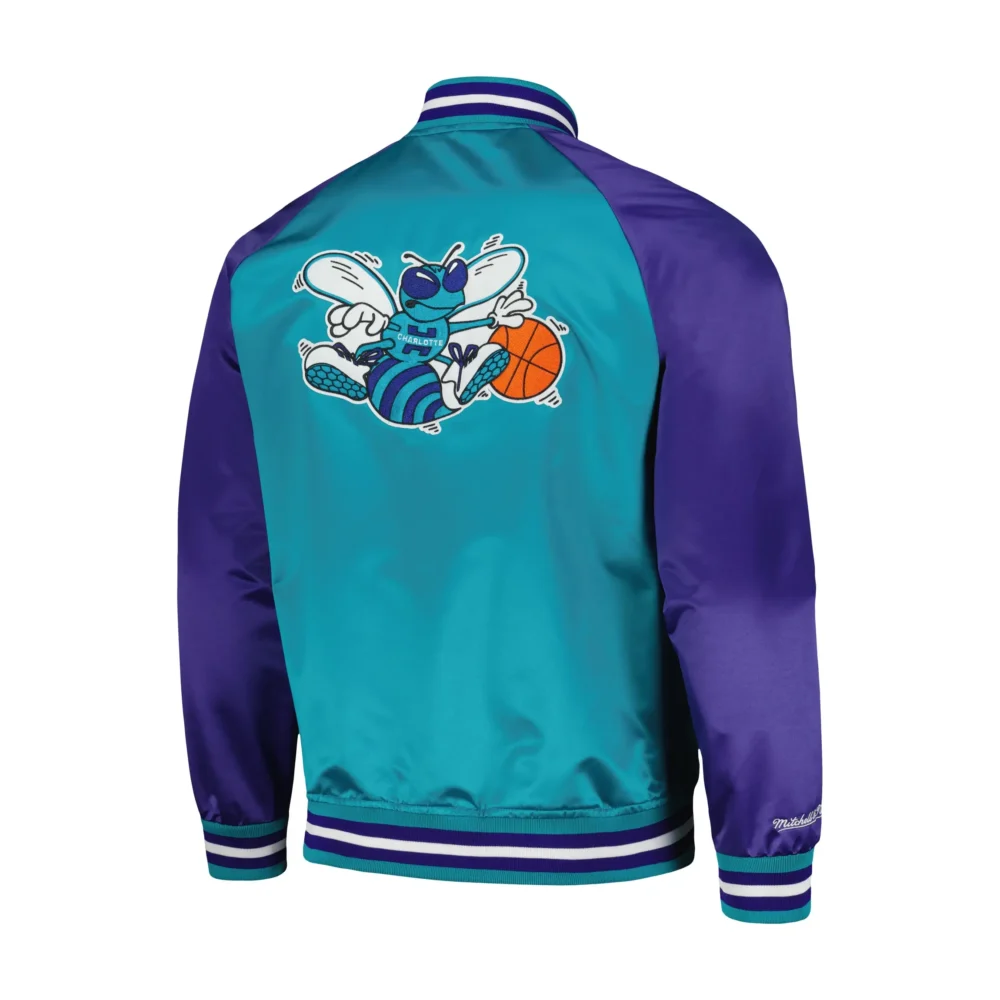 Charlotte Hornets Satin Varsity Jacket