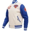 NBA New York Knicks Classic Wool & Leather Varsity Jacket