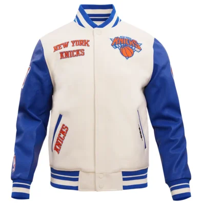 NBA New York Knicks Classic Wool & Leather Varsity Jacket