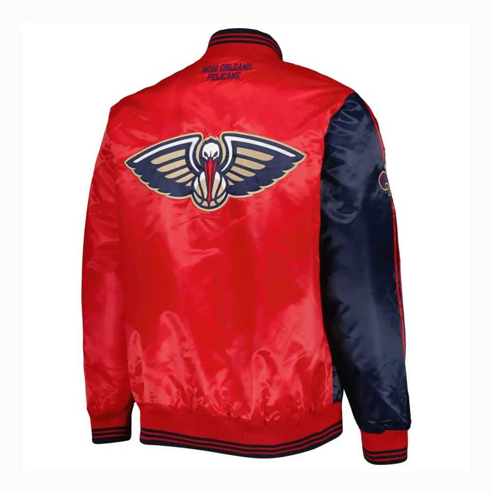 New Orleans Pelicans Fast Break Satin Varsity Jacket