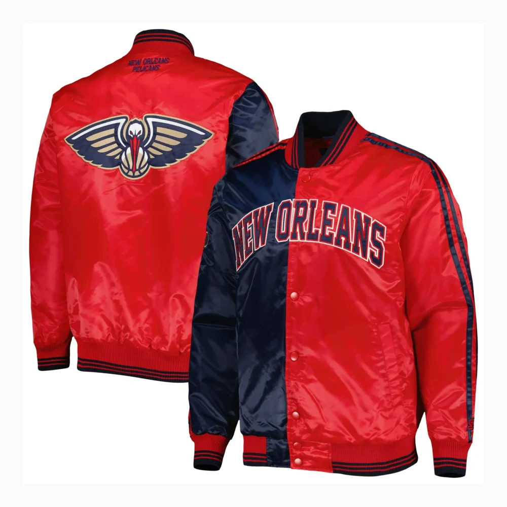 New Orleans Pelicans Fast Break Satin Varsity Jacket