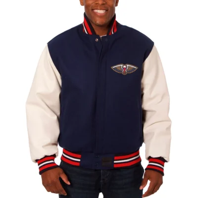 New Orleans Pelicans Wool & Leather Varsity Jacket