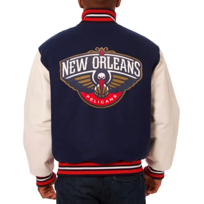 New Orleans Pelicans Wool & Leather Varsity Jacket