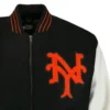 New York Giants Authentic Wool & Leather Varsity Jacket