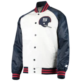 New York Giants Starter Clean Up Throwback Varsity Jacket