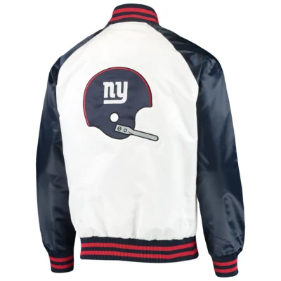 New York Giants Starter Clean Up Throwback Varsity Jacket