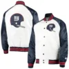 New York Giants Starter Clean Up Throwback Varsity Jacket