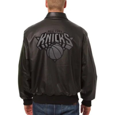 New York Knicks Leather Varsity Jacket