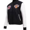 New York Knicks Classic Wool & Leather Varsity Jacket