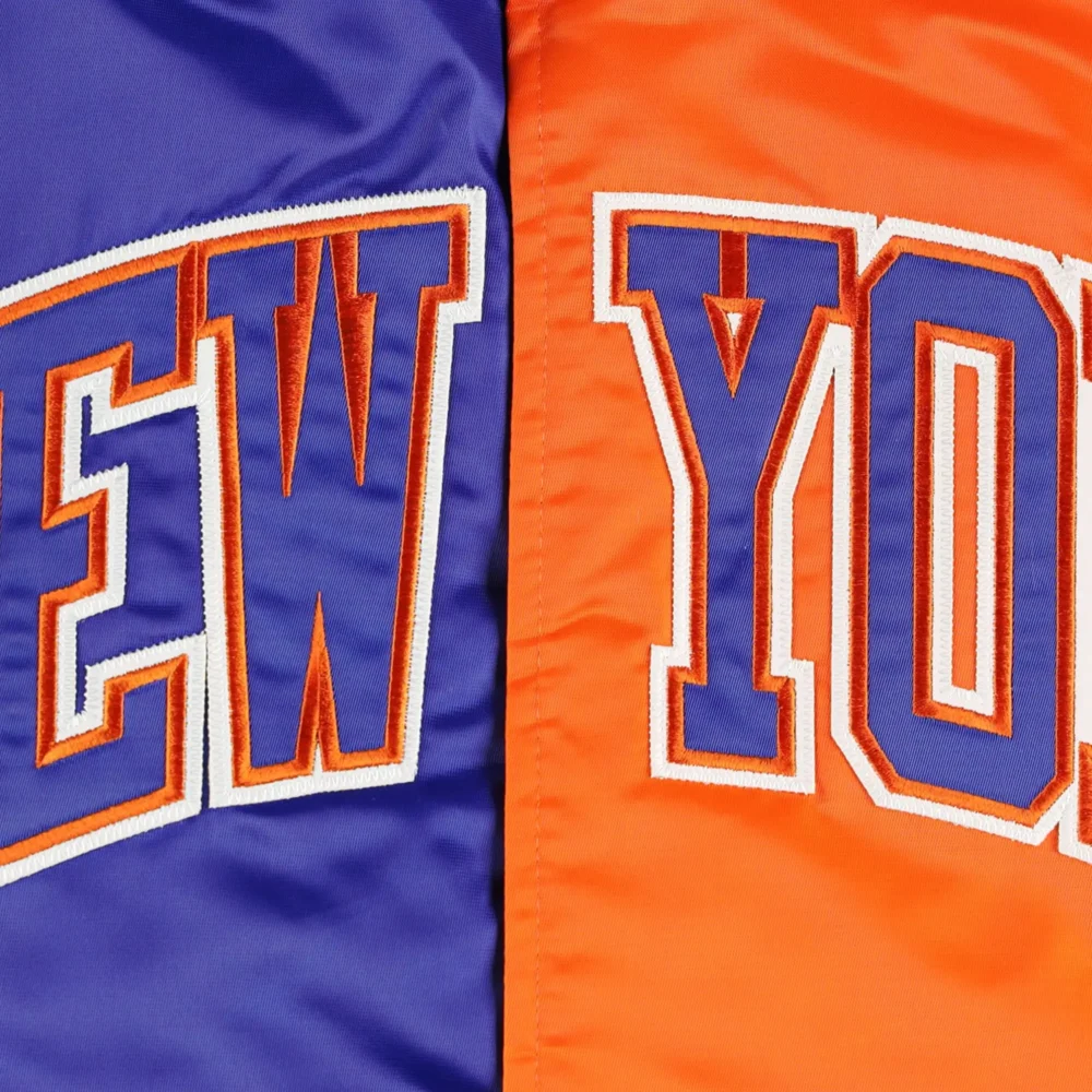 New York Knicks Force Play Satin Varsity Jacket