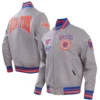 New York Knicks Pro Standard Heather Gray Varsity Jacket