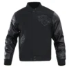 New York Knicks Wool & Leather Black Varsity Jacket