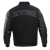 New York Knicks Wool & Leather Black Varsity Jacket