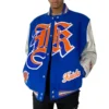 New York Knicks Wool & Leather Varsity Jacket