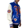 New York Knicks Wool & Leather Varsity Jacket