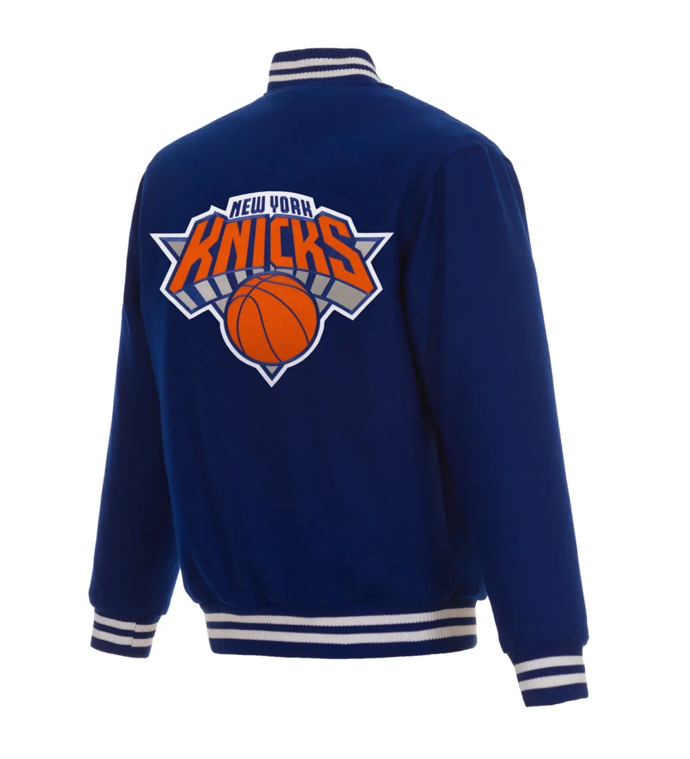 New York Knicks Wool Varsity Blue Jacket