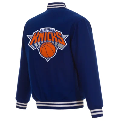 New York Knicks Wool Varsity Blue Jacket