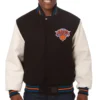 New York Knicks Wool and Leather Varsity Jacket