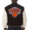 New York Knicks Wool and Leather Varsity Jacket