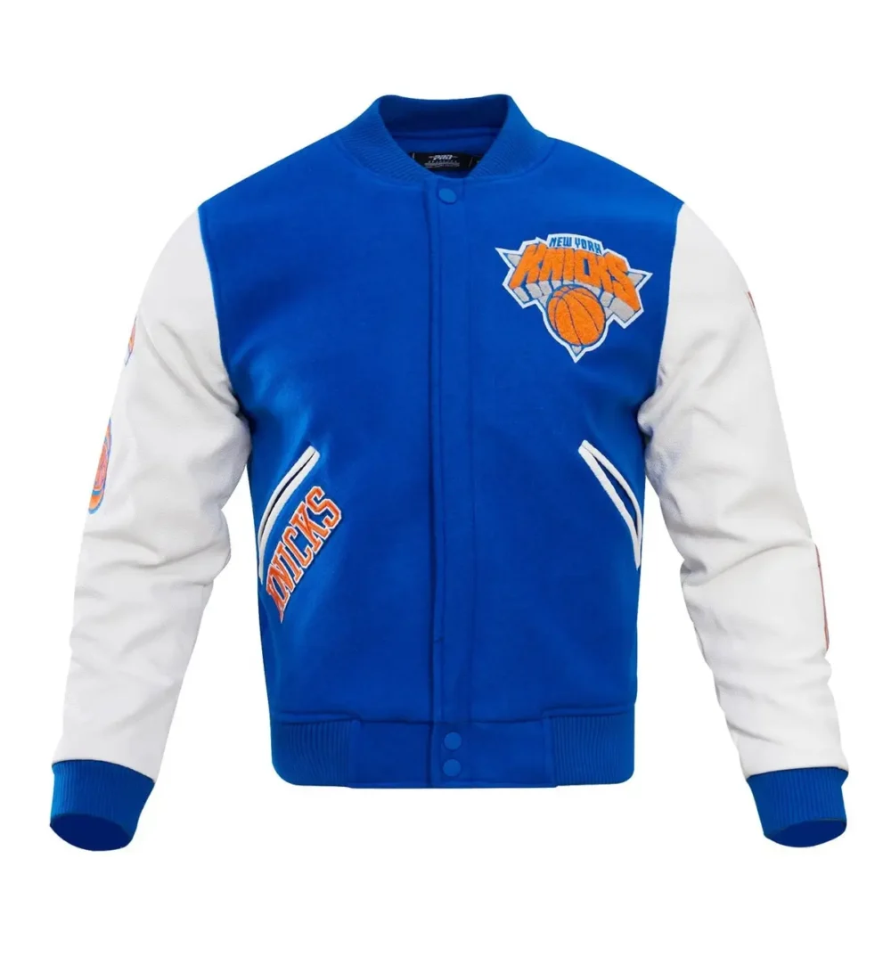 New York Knicks Wool & leather Varsity Jacket