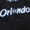 Orlando Magic Black Satin Varsity White Jacket