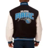 Orlando Magic Black/White Wool & Leather Jacket