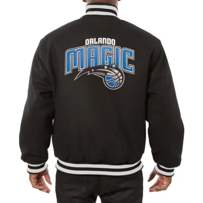 Orlando Magic Black Wool Varsity Jacket