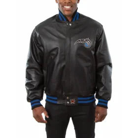 Orlando Magic Domestic Team Black Leather Jacket