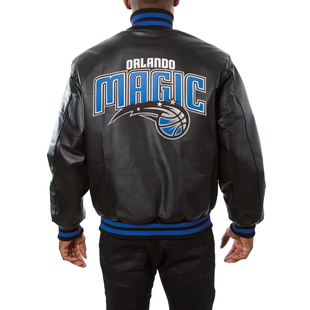 Orlando Magic Domestic Team Black Leather Jacket