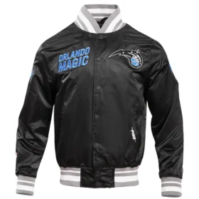 Orlando Magic Retro Classic Rib Satin Varsity Jacket