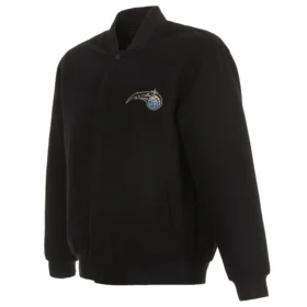 Orlando Magic Reversible Logo Black Wool Varsity Jacket