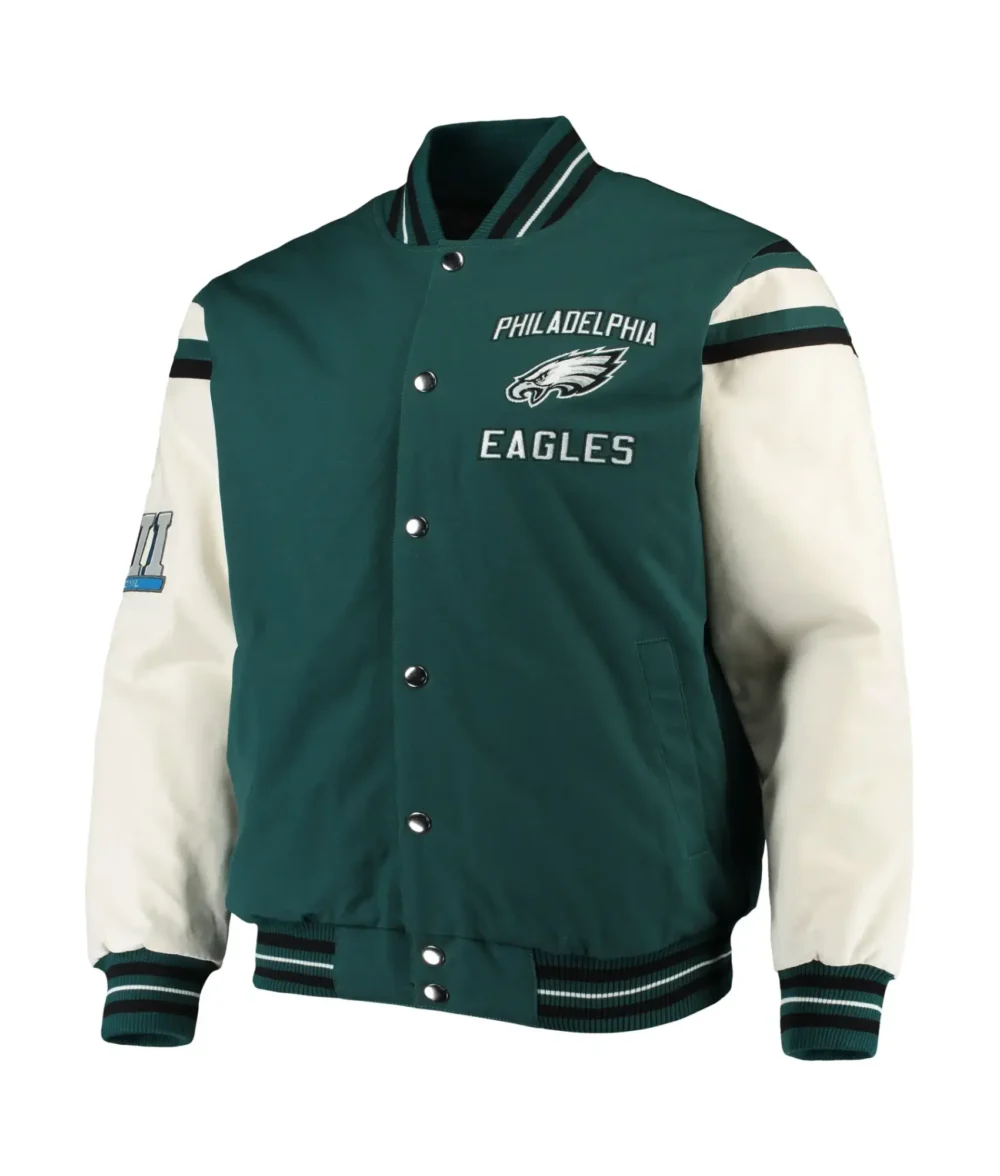 Philadelphia Eagles Sports Victory Midnight Green Varsity Jacket