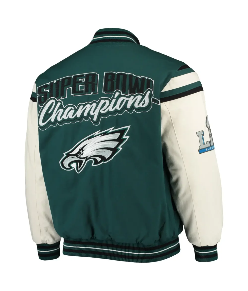 Philadelphia Eagles Sports Victory Midnight Green Varsity Jacket